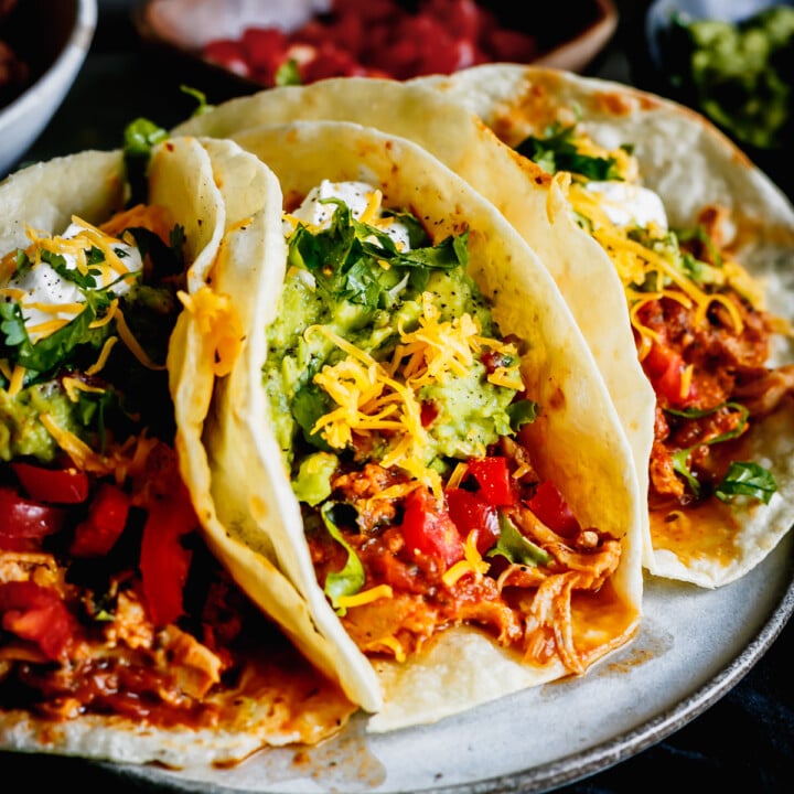 The Best Shredded Chicken Tacos Recipe: Crockpot or Instant Pot ...