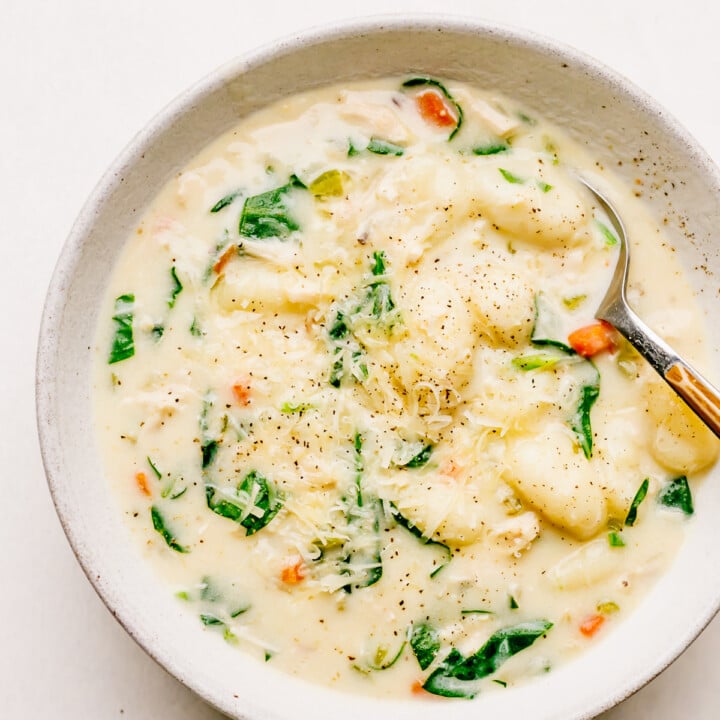 Italian Creamy Chicken Gnocchi Soup Recipe - Munchkin Time