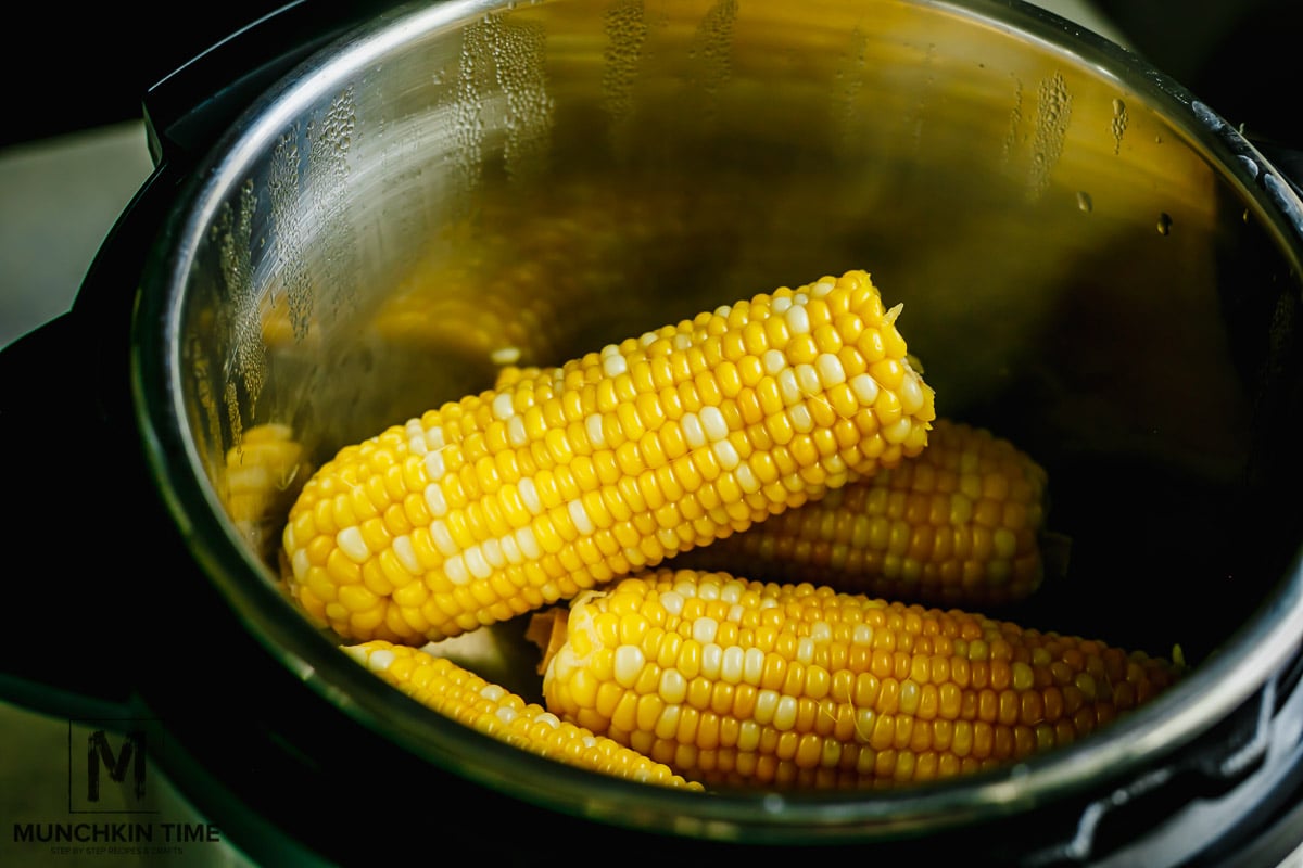 Instant Pot corn on the cob using fresh or frozen corn.