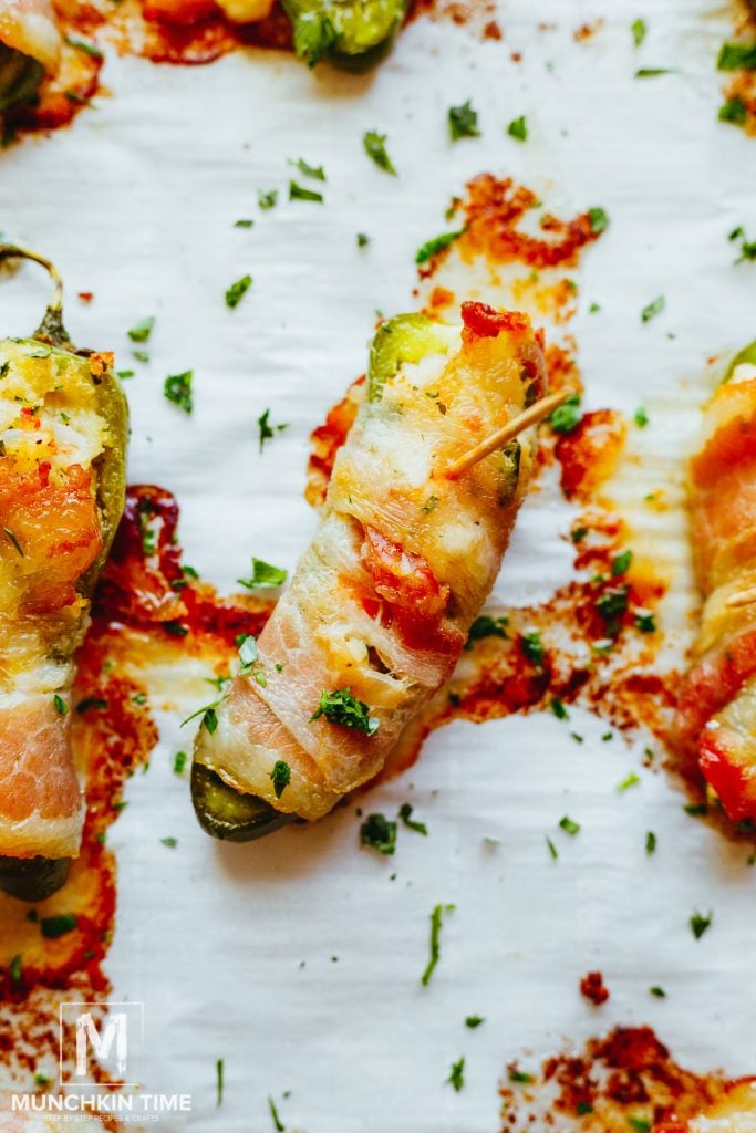 Delicious Shrimp Jalapeno Poppers Wrapped In Bacon - Munchkin Time