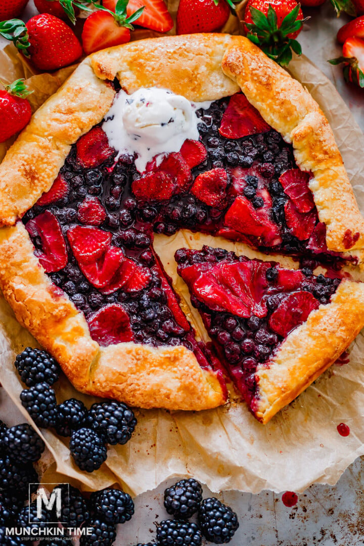 The Best Sourdough Discard Recipe: Strawberry Galette - Munchkin Time