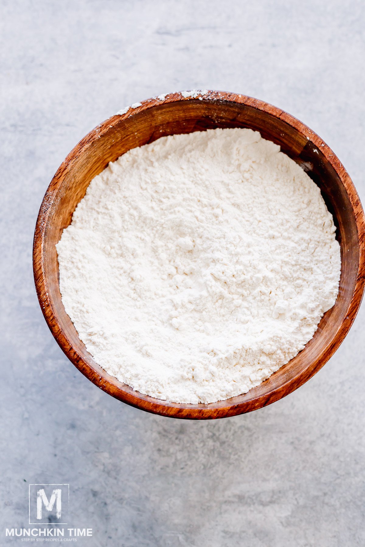 step one of making cookies a bowl with dry ingredients. 