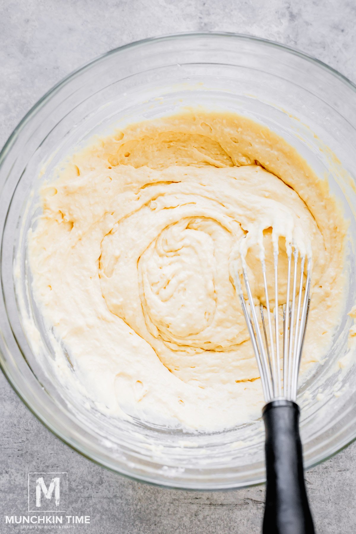 Sourdough Pancakes batter in a bowl.