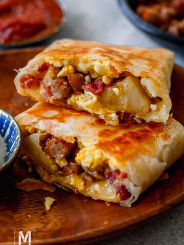 Bacon Egg and Cheese Breakfast Burrito