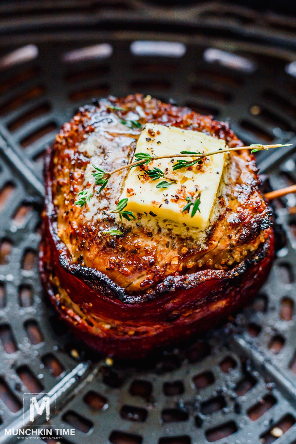 Bacon Wrapped Filet Mignon in Air Fryer