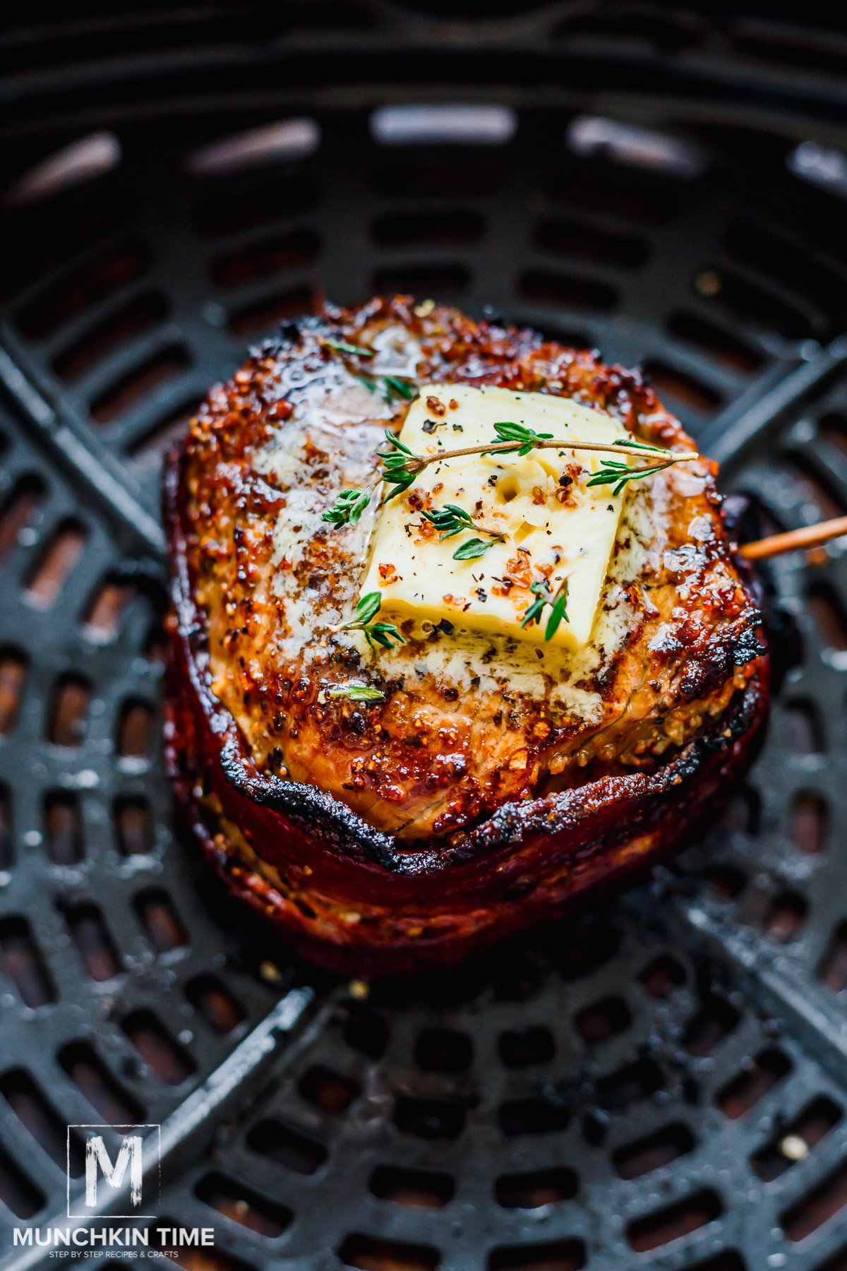 Bacon Wrapped Filet Mignon in Air Fryer