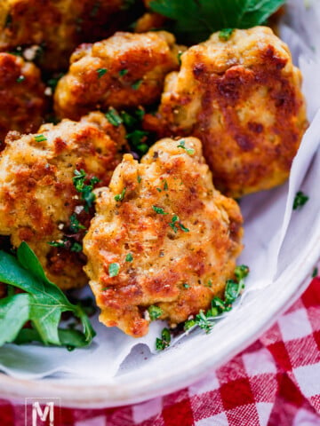 Lazy Easy Meatballs in a plate.