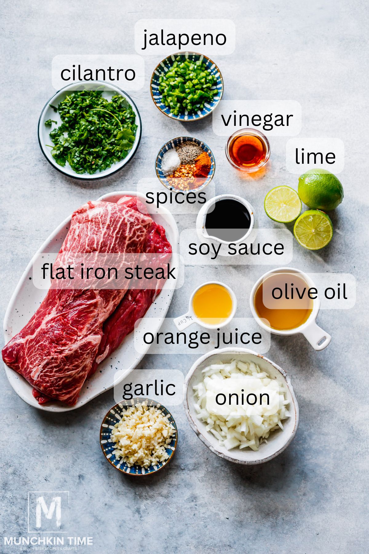 Ingredients Needed for best carne asada marinade