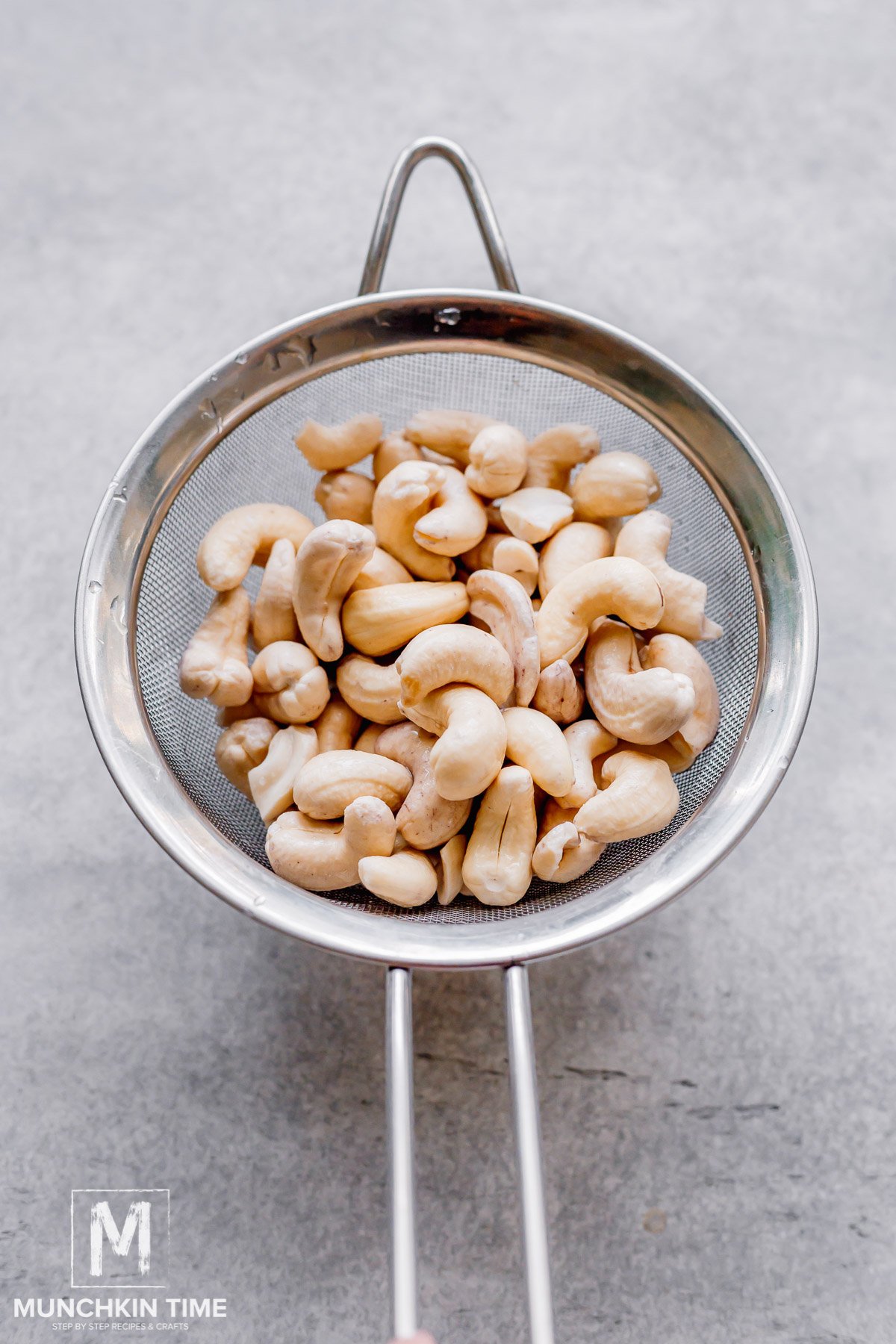 rinsed cashews.